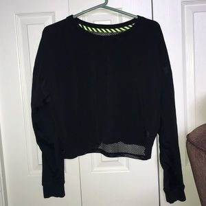 Nike black crop top with mesh back